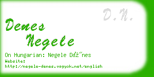 denes negele business card